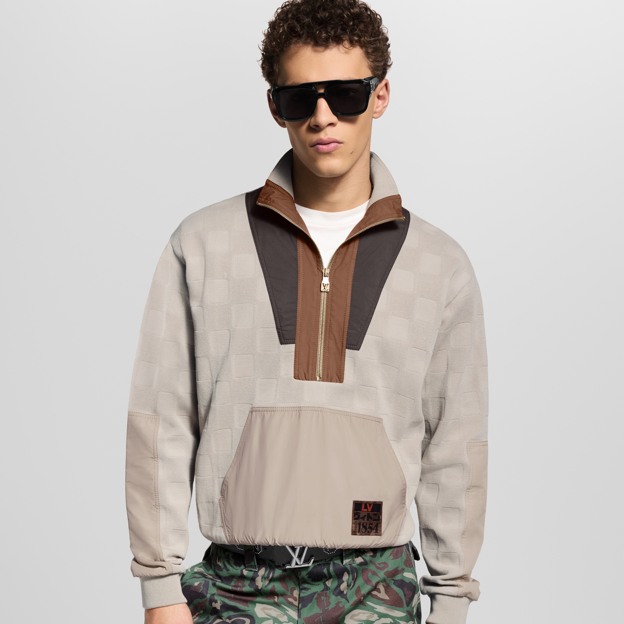 Damier Hybrid Half-Zip Workwear Pullover - Ready-to-Wear | LOUIS